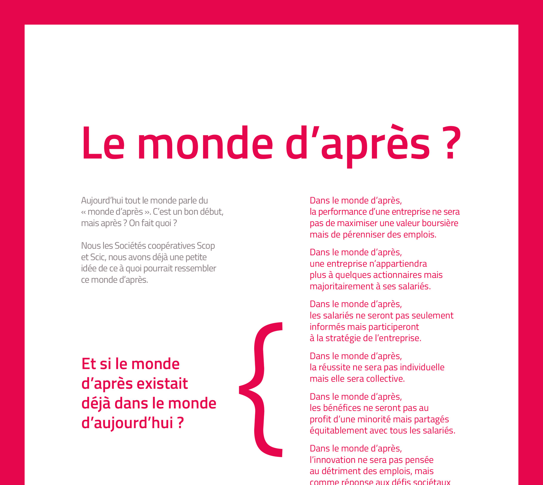 Manifeste Le monde d'après Manifeste Le monde d'après